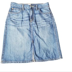 J.Crew denim pencil skirt sz Small medium wash